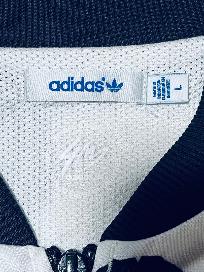 トレ刺繍ロゴ ハート トラック【美品】アディダス　ジャージ　黒　ブラック　L