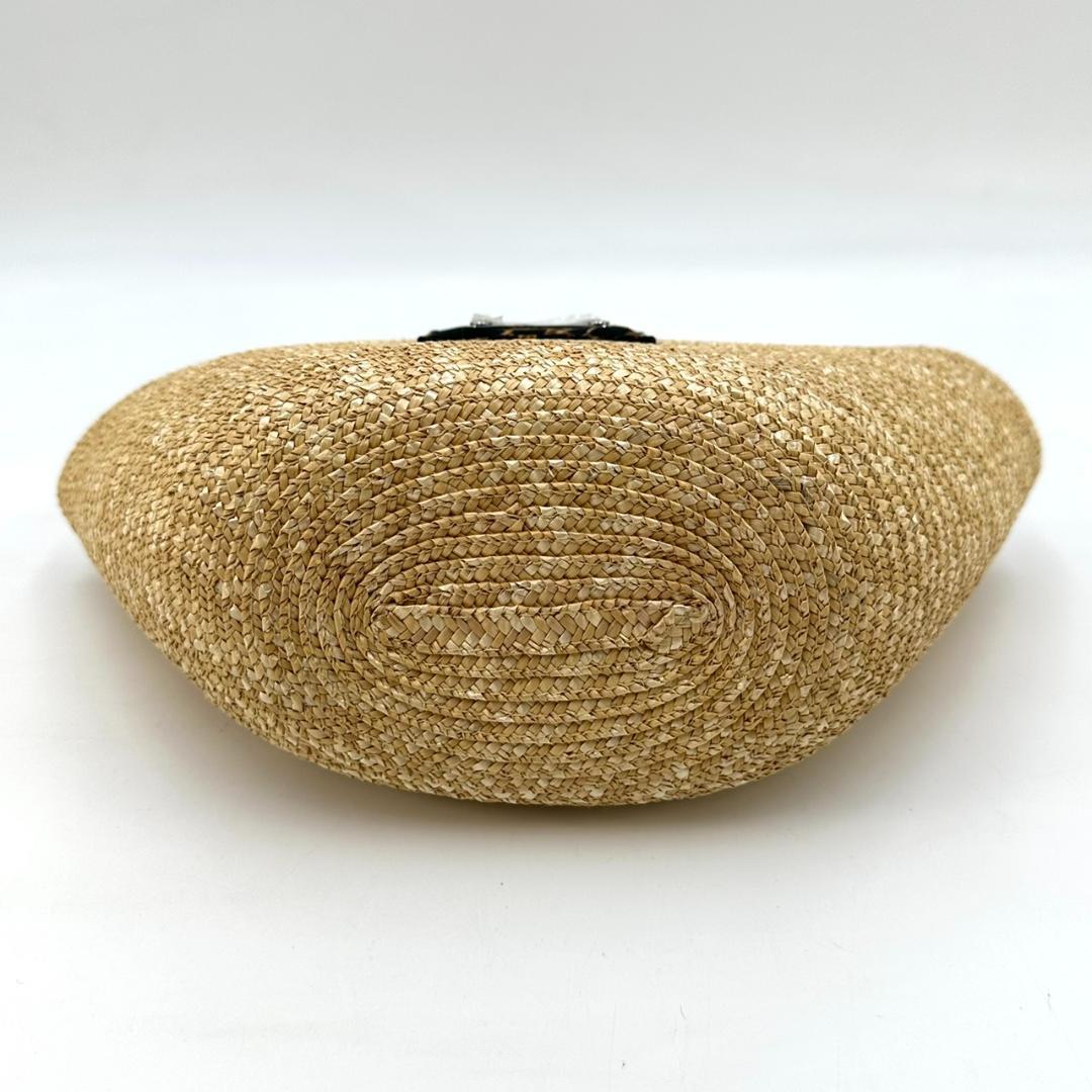 DOLCE & GABBANA D&G JUNIOR ストロー かごバッグ 豹柄