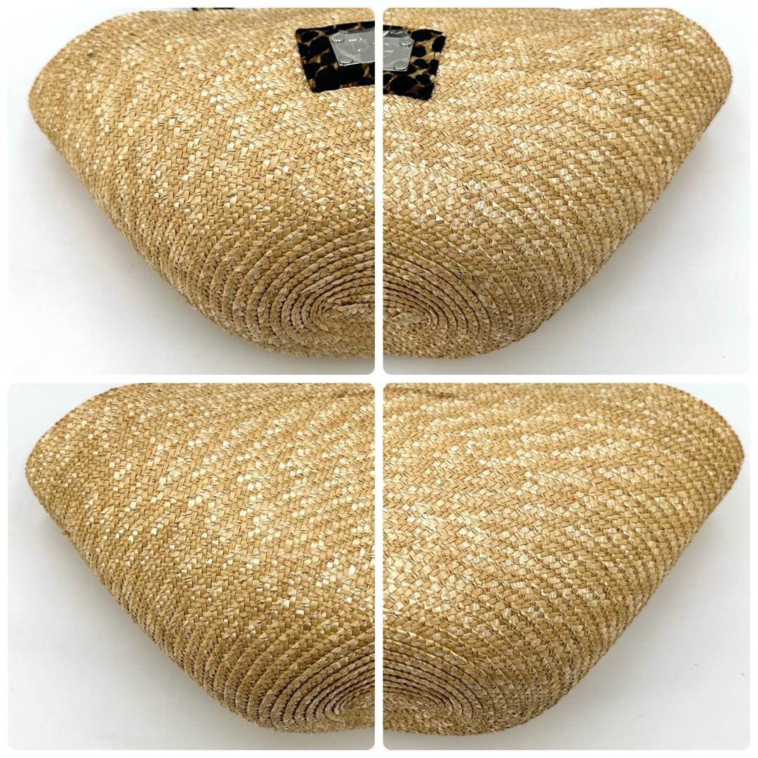 DOLCE & GABBANA D&G JUNIOR ストロー かごバッグ 豹柄