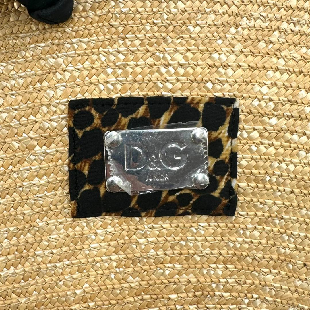 DOLCE & GABBANA D&G JUNIOR ストロー かごバッグ 豹柄