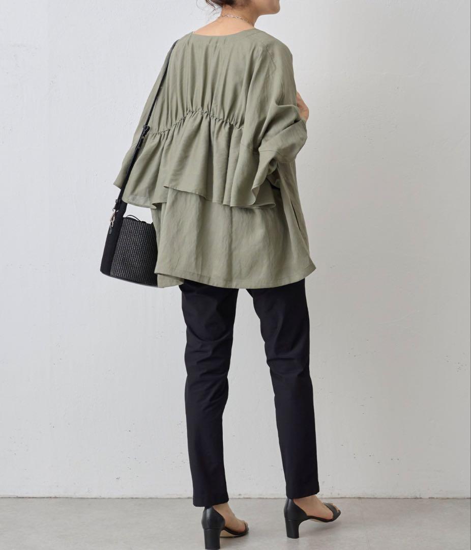 【24SS美品】BEARDSLEY✴︎後ろフリル羽織　カーキ