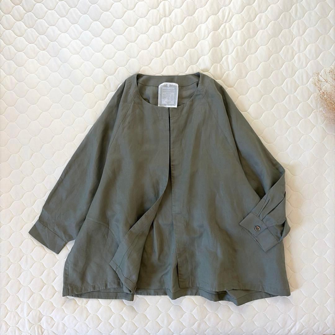 【24SS美品】BEARDSLEY✴︎後ろフリル羽織　カーキ