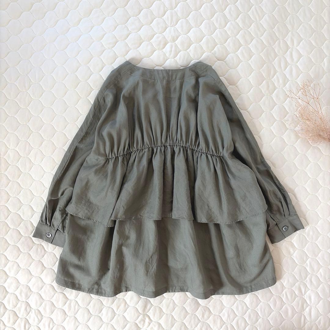 【24SS美品】BEARDSLEY✴︎後ろフリル羽織　カーキ