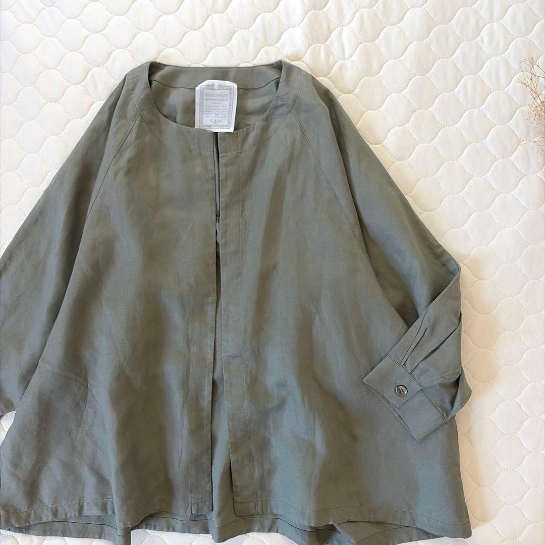 【24SS美品】BEARDSLEY✴︎後ろフリル羽織　カーキ