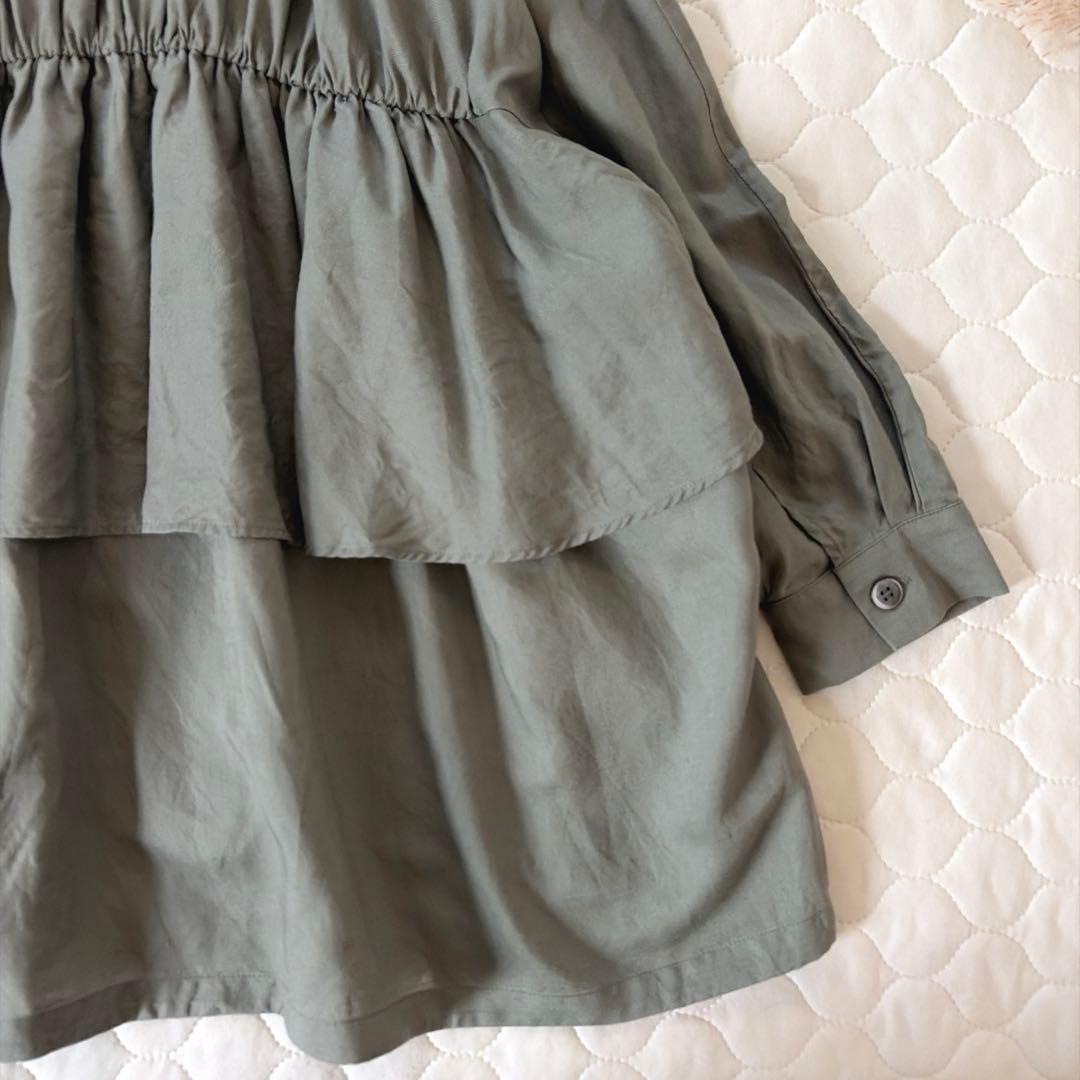 【24SS美品】BEARDSLEY✴︎後ろフリル羽織　カーキ