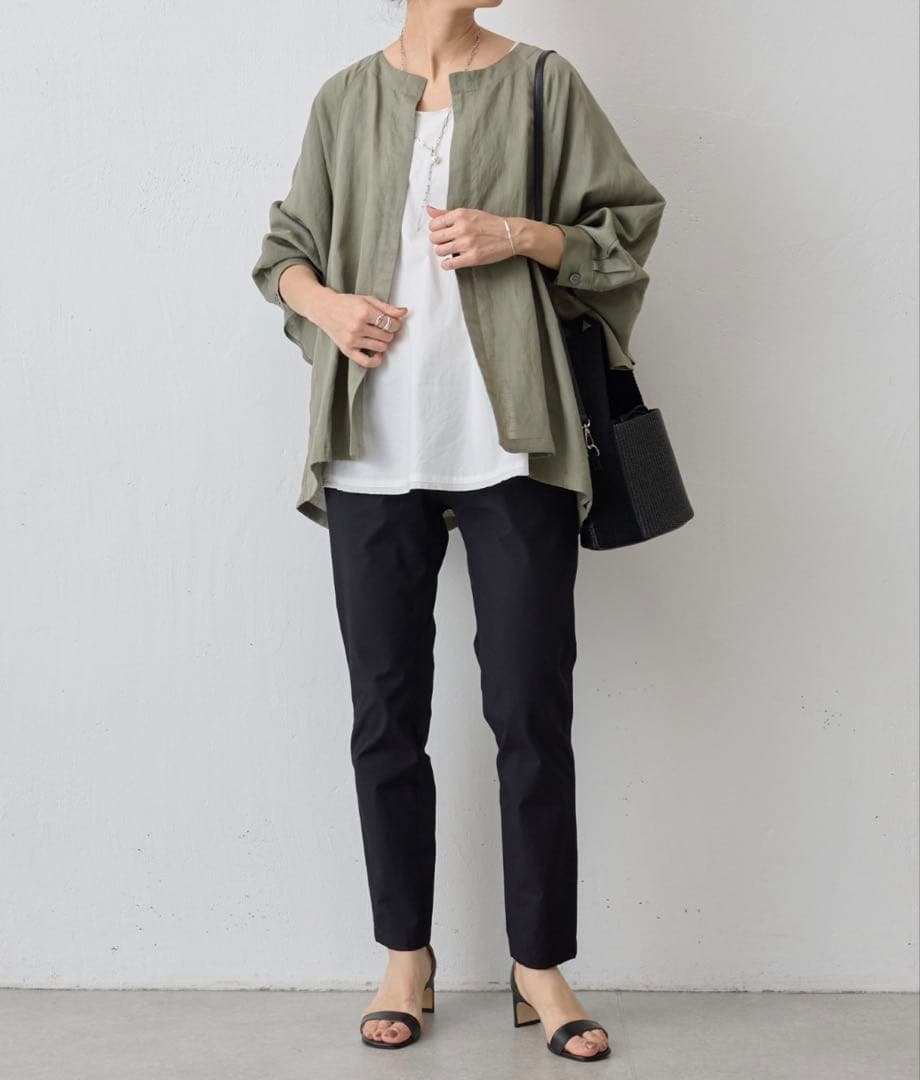 【24SS美品】BEARDSLEY✴︎後ろフリル羽織　カーキ