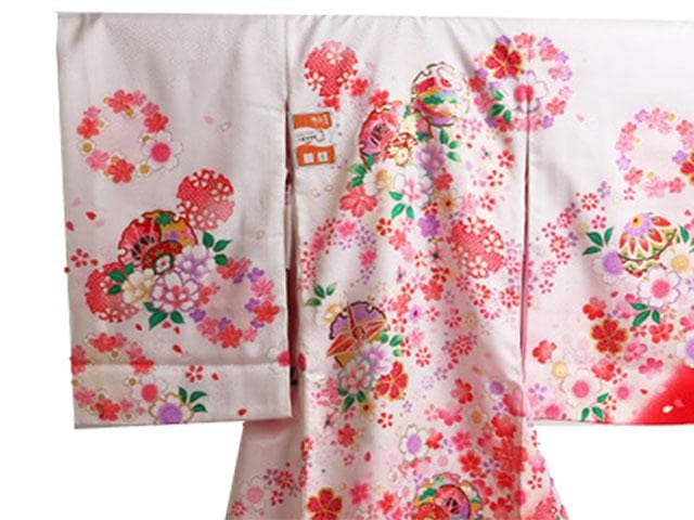 【新品】正絹 お宮参り着物　初着(産着)　女児　白ぼかし　 01649