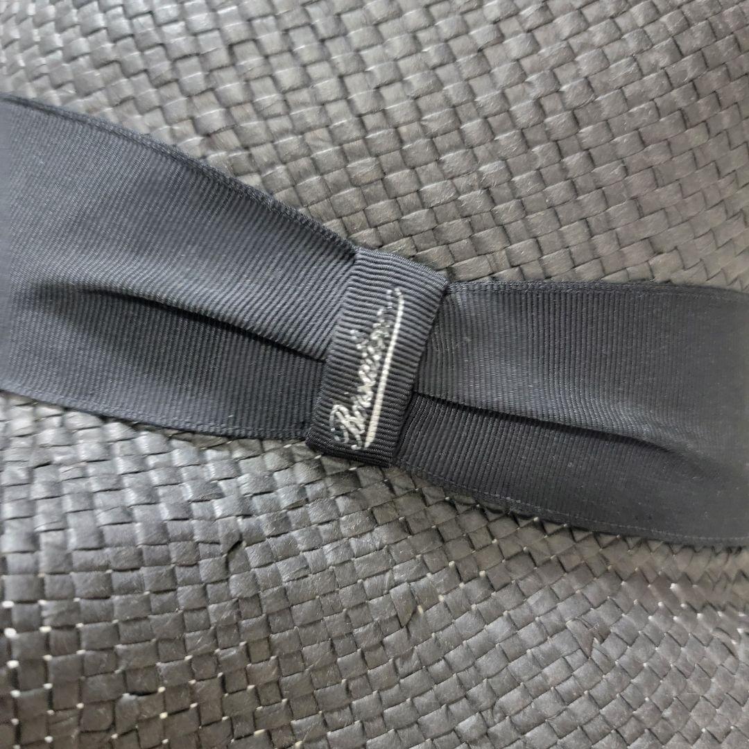 折り畳み可 ボルサリーノ Borsalino ワイドブリムハット 麦わら帽子 M