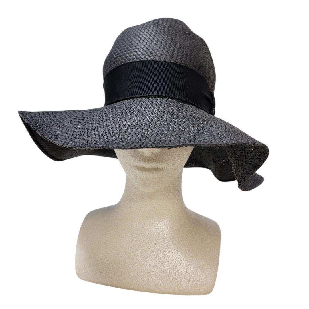 折り畳み可 ボルサリーノ Borsalino ワイドブリムハット 麦わら帽子 M