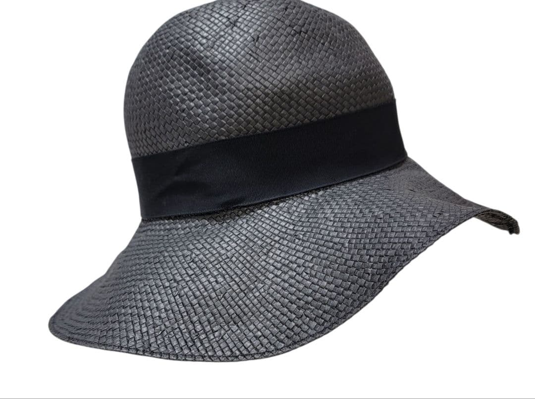 折り畳み可 ボルサリーノ Borsalino ワイドブリムハット 麦わら帽子 M