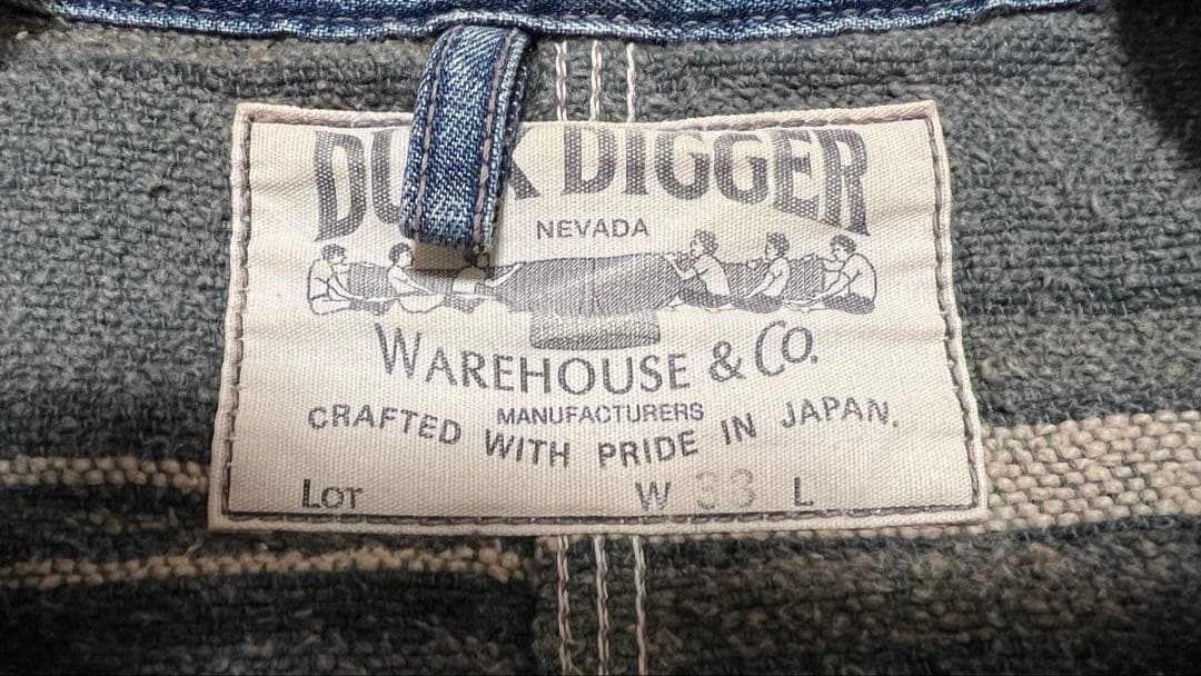 WAREHOUSE ブランケット付カバーオール ユーズド加工 サイズ38