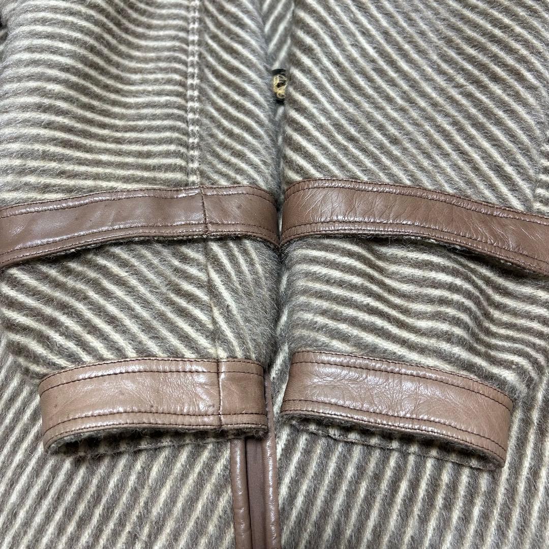 【レア】ロエベロングコートモヘアウール　アナグラム　ヴィンテージ　シルク