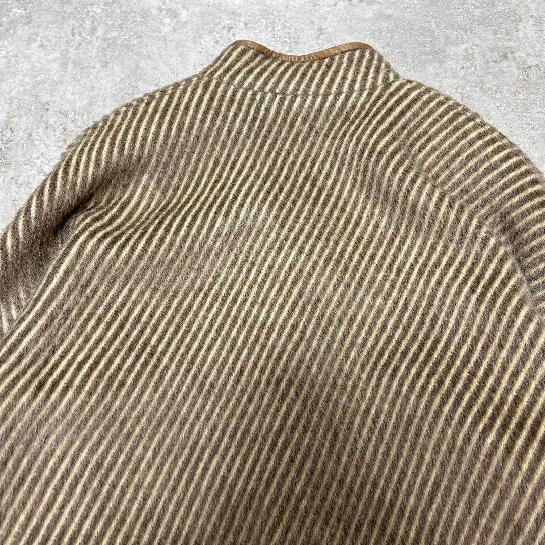 【レア】ロエベロングコートモヘアウール　アナグラム　ヴィンテージ　シルク