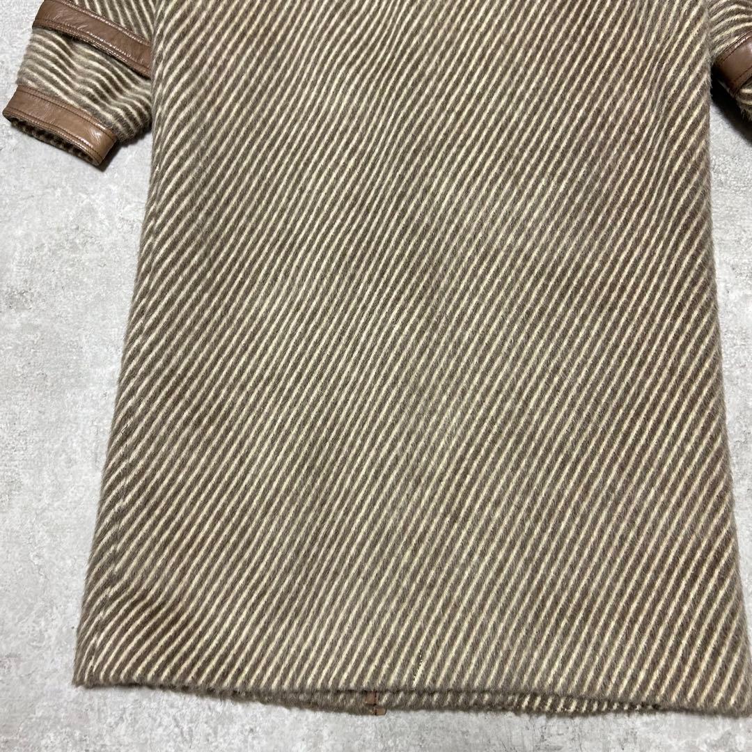 【レア】ロエベロングコートモヘアウール　アナグラム　ヴィンテージ　シルク