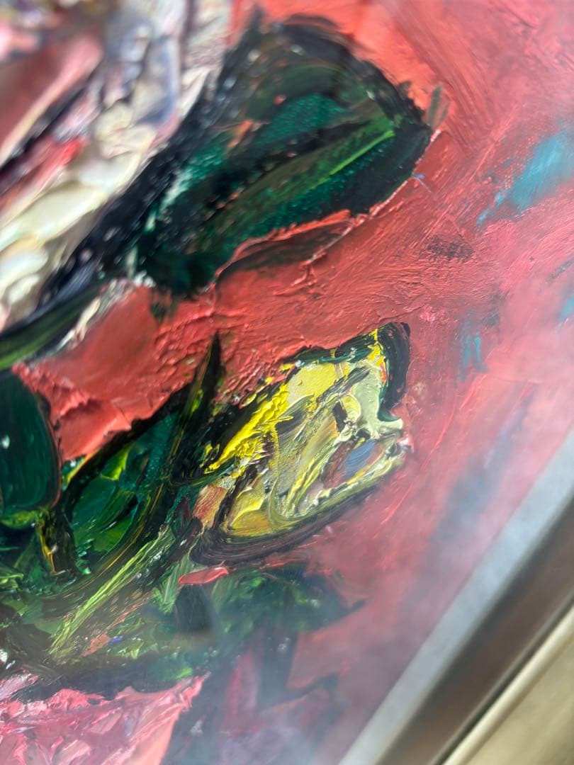 め*る様 油絵　田中忠雄 作　ばら　160サイズ