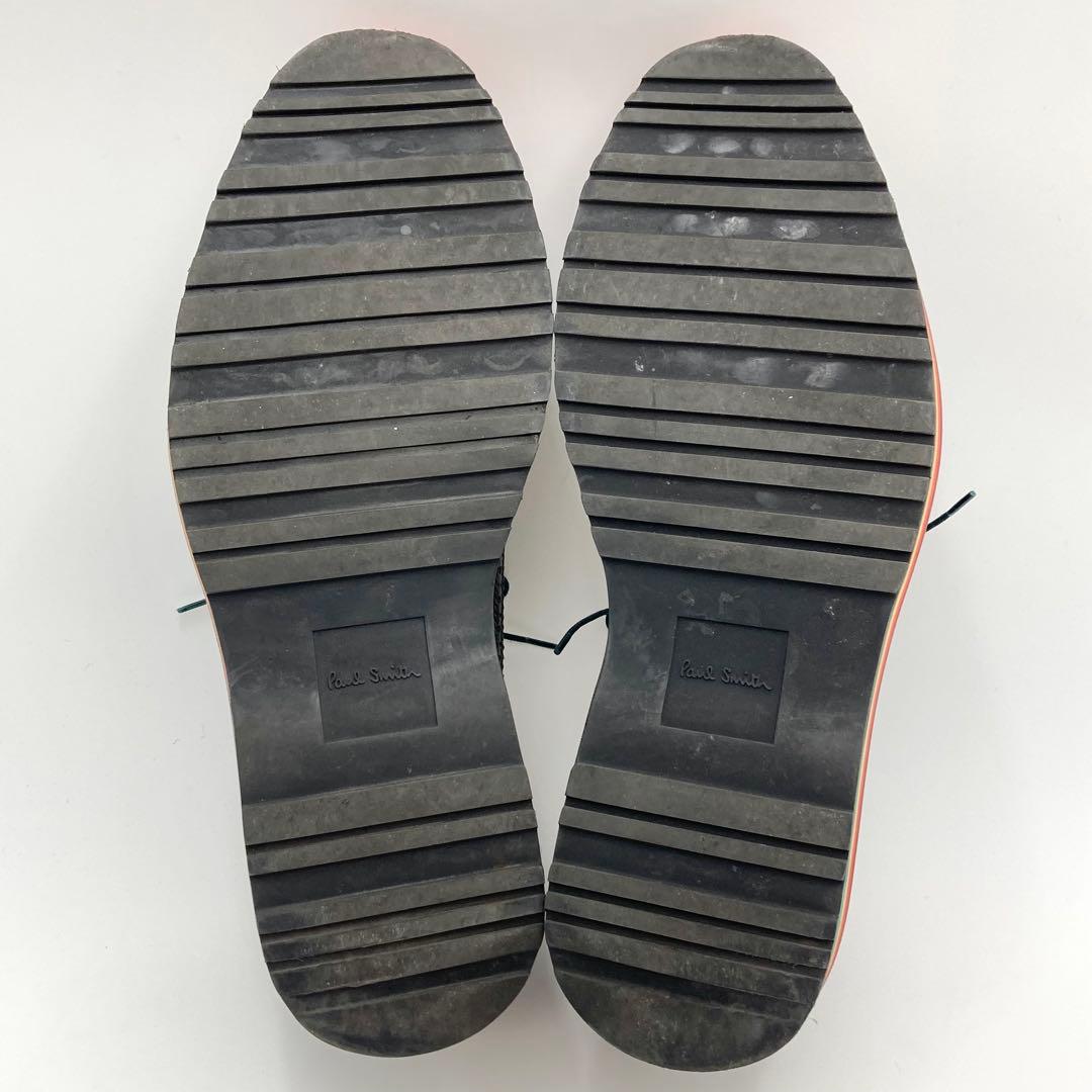 ぽんた✨ ポールスミス ビジネスシューズ 深緑 マルチストライプ 43