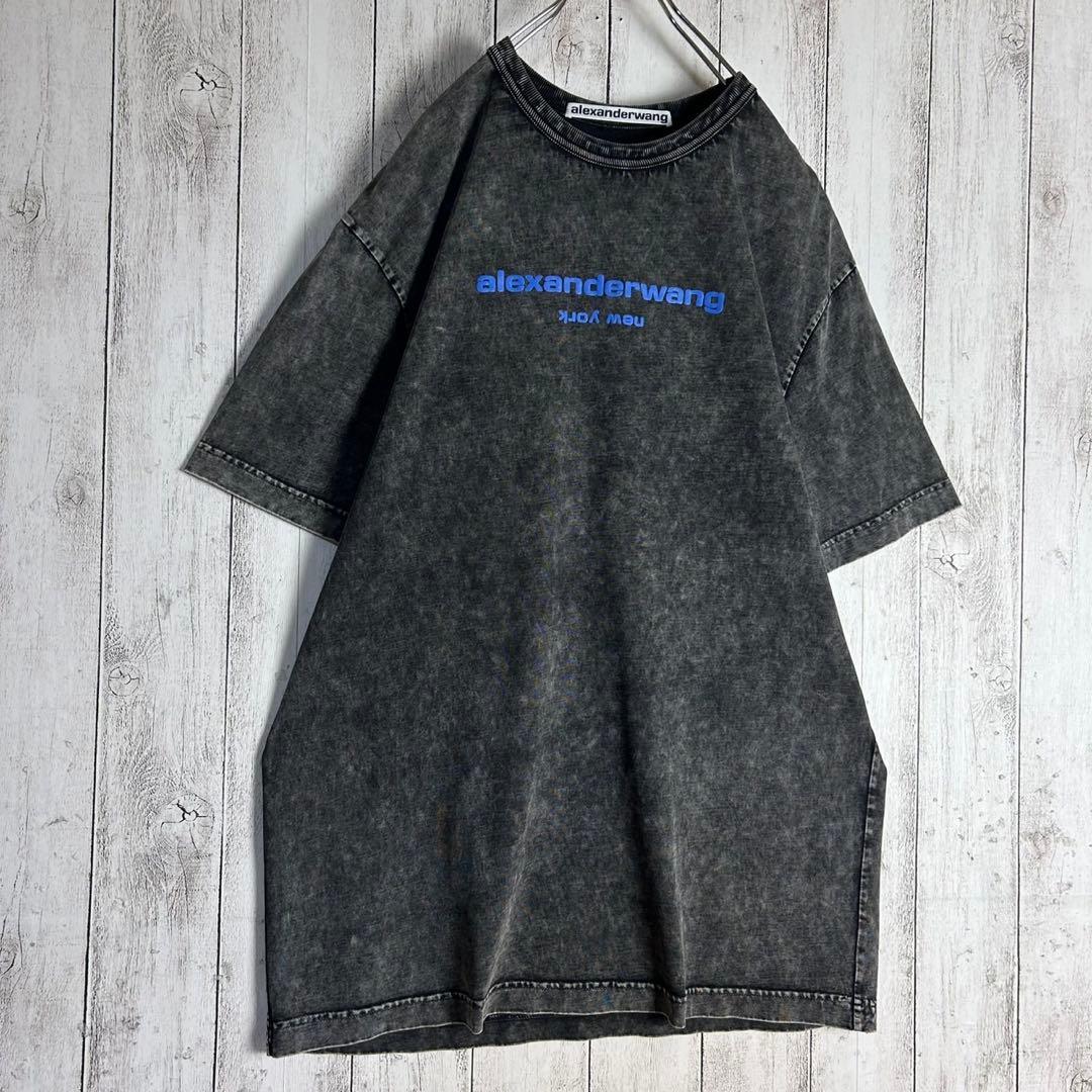 284【人気デザイン】アレキサンダーワン☆プリントロゴTシャツ ウォッシュド