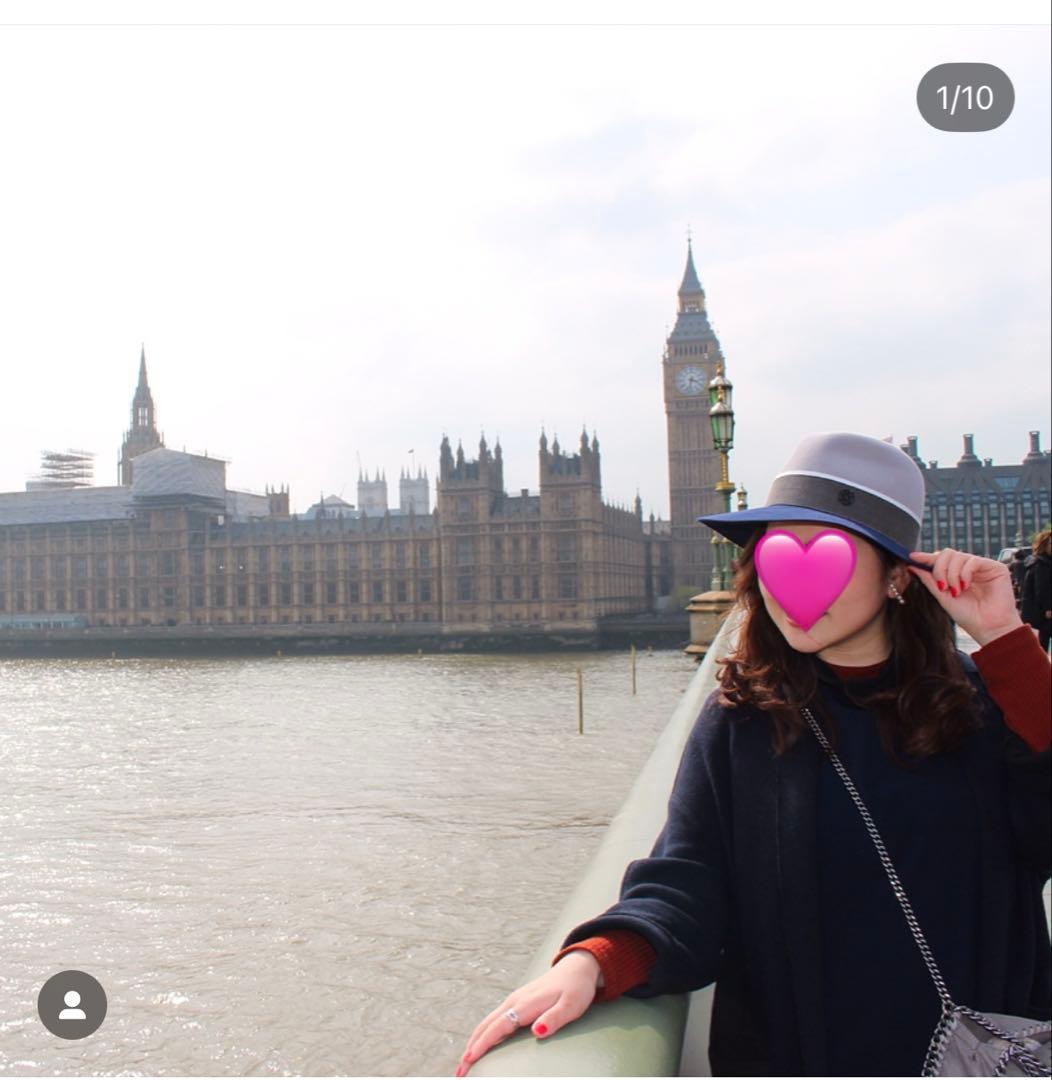 【美品】メゾンミッシェル maison michel バイカラーウールハット