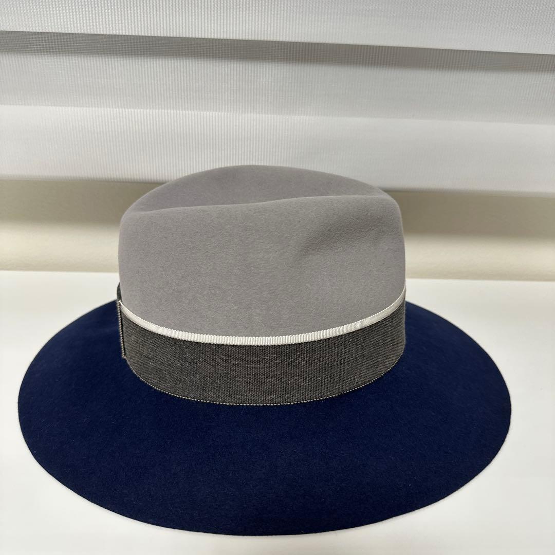 【美品】メゾンミッシェル maison michel バイカラーウールハット