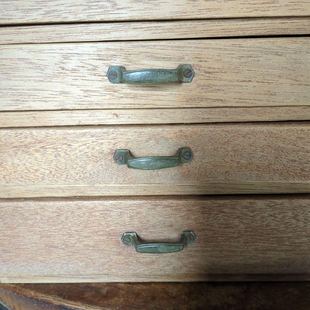 6段引き出し　ブロカント　アンティークレターケース　花台　飾り台