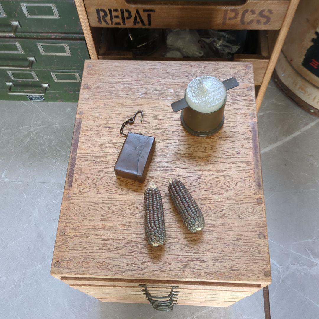 6段引き出し　ブロカント　アンティークレターケース　花台　飾り台