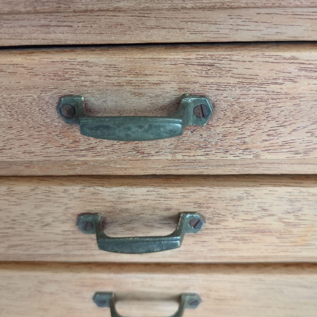 6段引き出し　ブロカント　アンティークレターケース　花台　飾り台