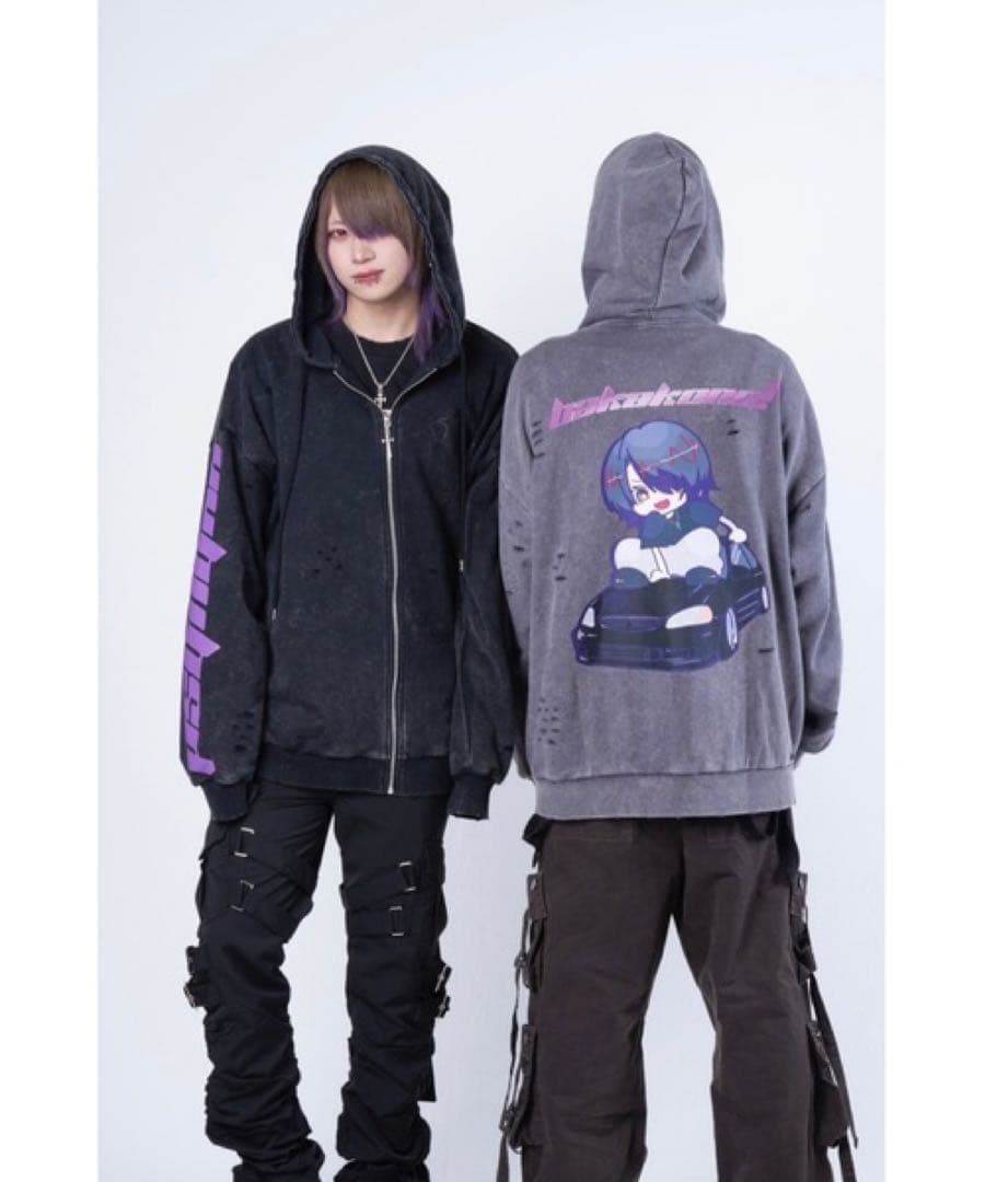 【新品】ゆせまるPSYNYXX コラボパーカー サブカル ユニセックス 黒