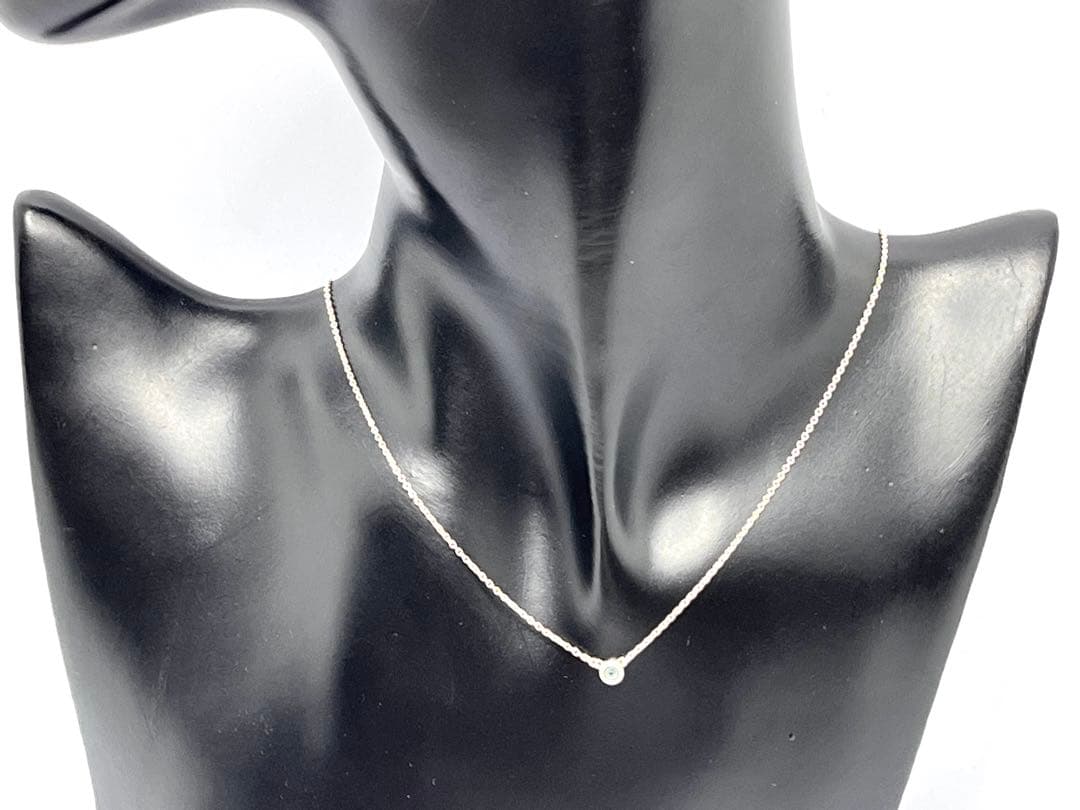 c837 美品　ティファニー　バイザヤード　アクアマリン　ネックレス　925