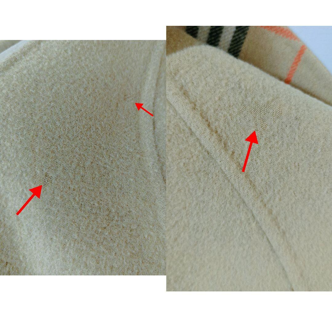 バーバリー カシミヤ混 ダブルフェイスコート ノバチェック ベージュ　金ボタン