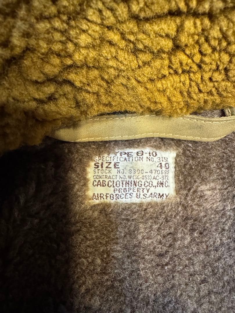 CAB CLOTHING B-10 フライトジャケット 40