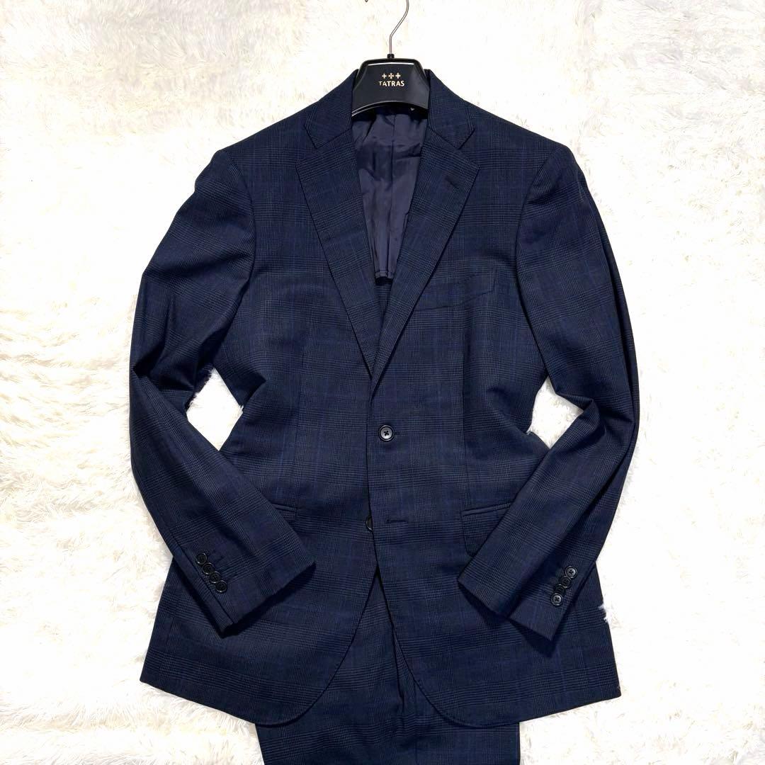 BEAMS HERT セットアップ グレンチェック ペンチェック ネイビー 44