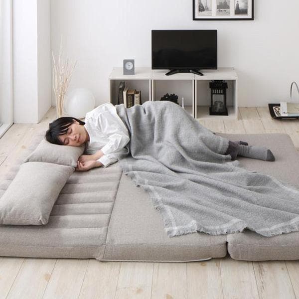 大人気！！3WAYで使えるソファ【ソファ　カウチ　ベッド】【ブラック】 2