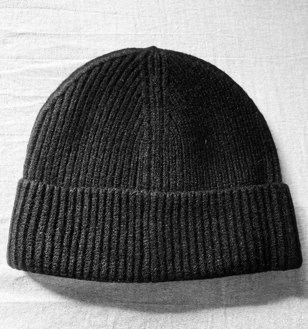 MIU MIU ブラックニット帽 フリーサイズ