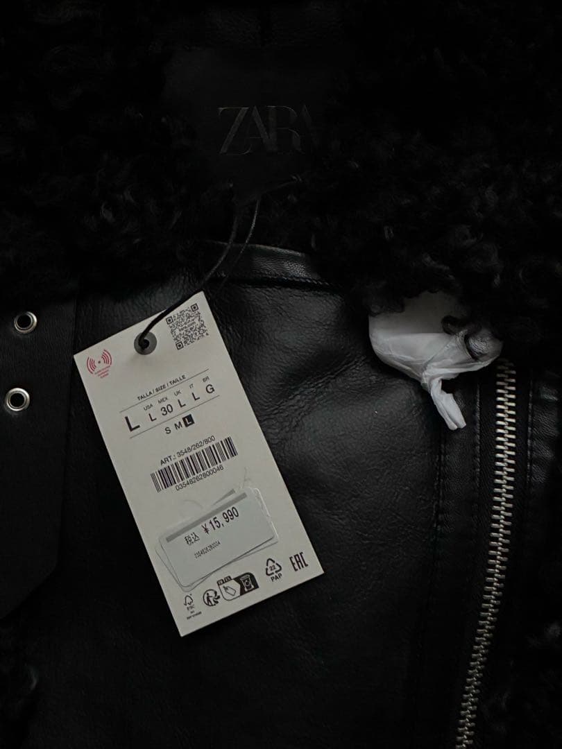 ZARA ザラ　リバーシブルベスト ZW COLLECTION ブラック　L