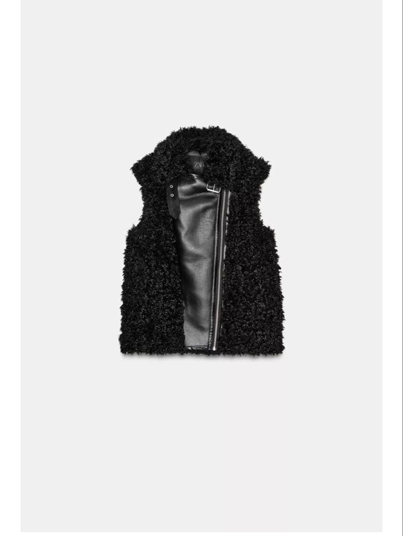 ZARA ザラ　リバーシブルベスト ZW COLLECTION ブラック　L