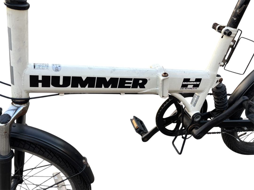 【引き取り限定】HUMMER折りたたみ自転車 外装6段変速サスペンション