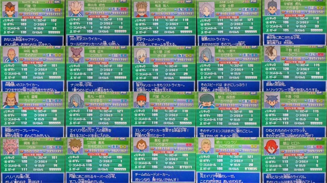 【全メンバー極限育成済】イナズマイレブン3 世界への挑戦!!ジ・オーガ