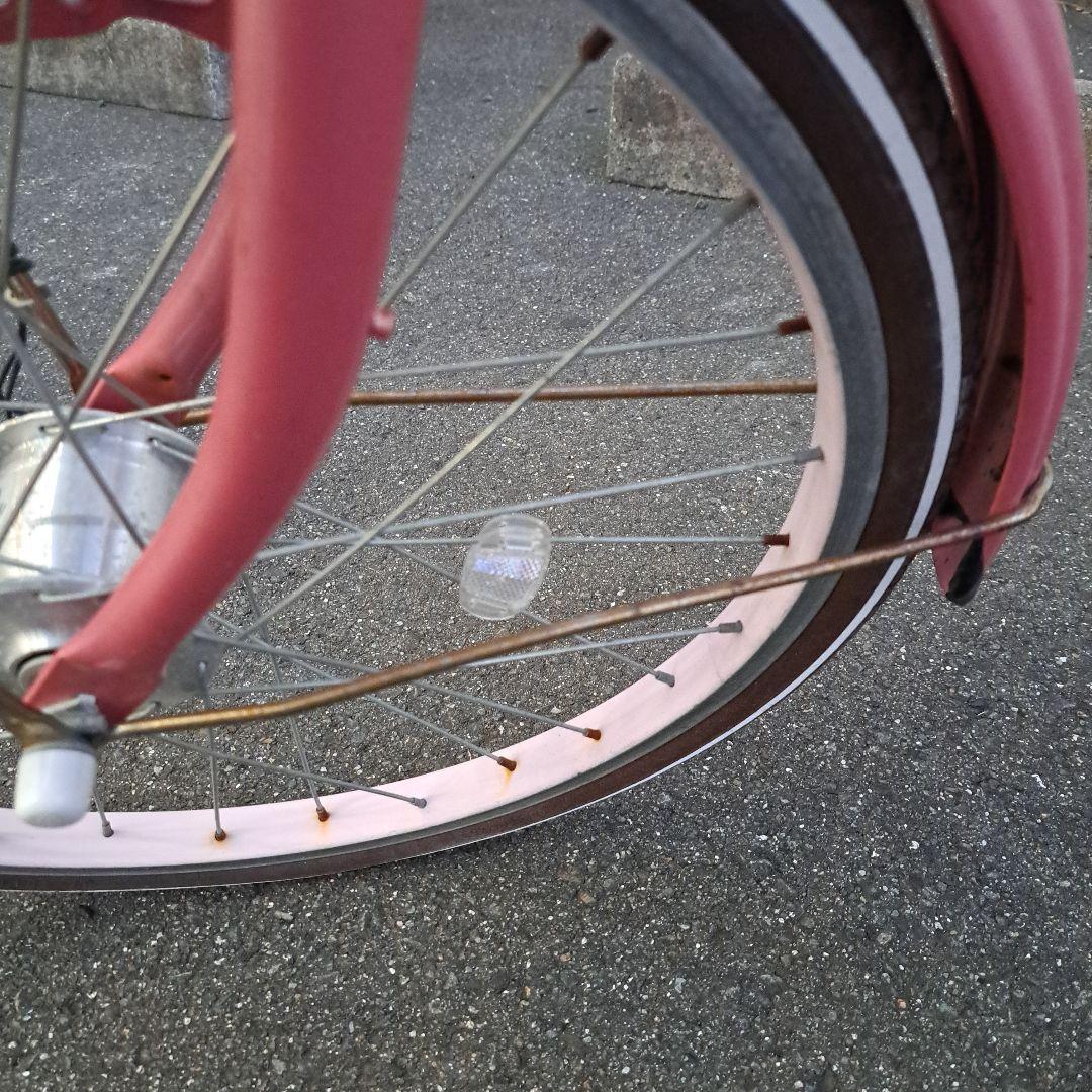 20インチ　子供用自転車 ピンク 前カゴ付き