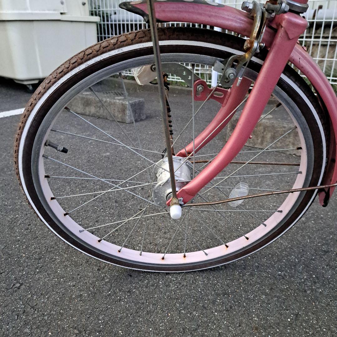 20インチ　子供用自転車 ピンク 前カゴ付き