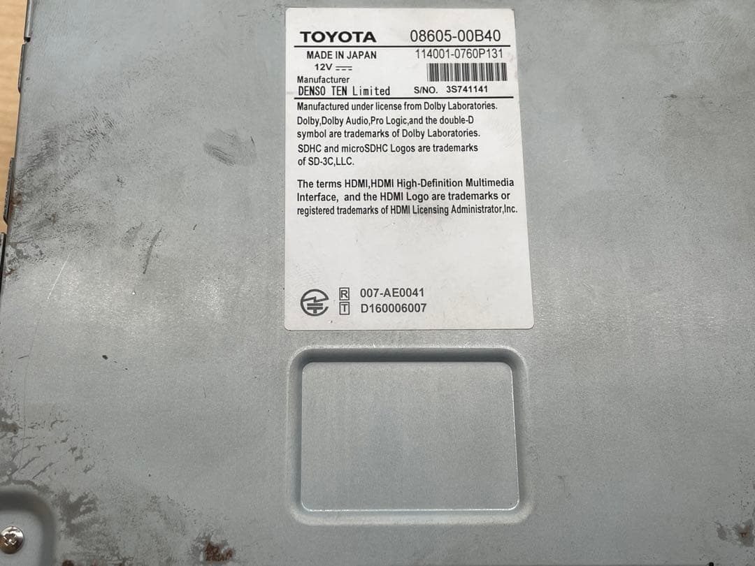 トヨタ 純正　メモリーナビNSZT-Y68T地図データ2018年チェック