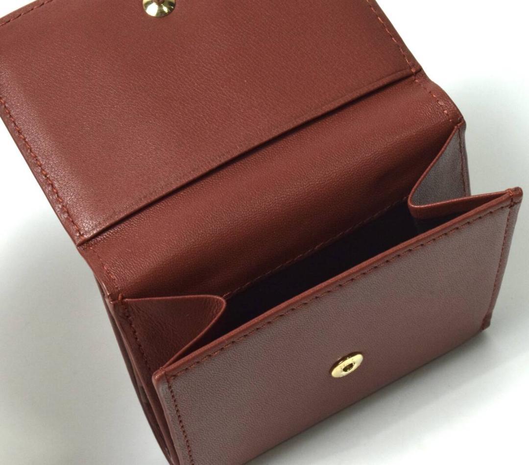 未使用 ポールスミス 羊革 財布 レザー レンガ マルチストライプ BPS204