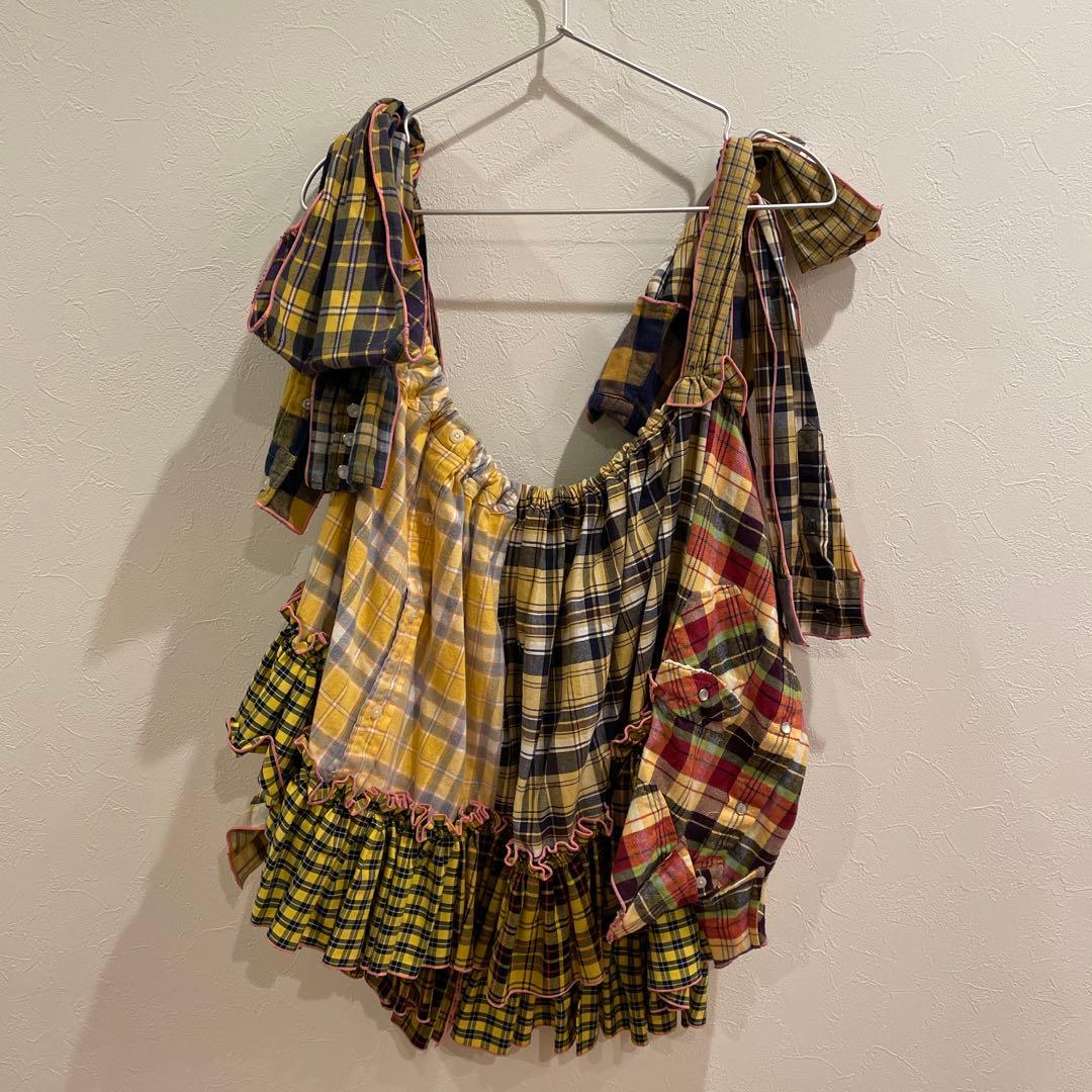 KILIG ビスチェ キャミソール チェック柄 イエロー ハンドメイド