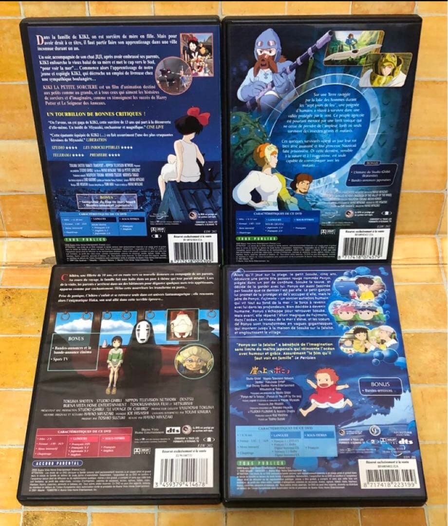 スタジオジブリ DVD ４作品セット [フランス版] 宮崎駿監督　学習用にも最適