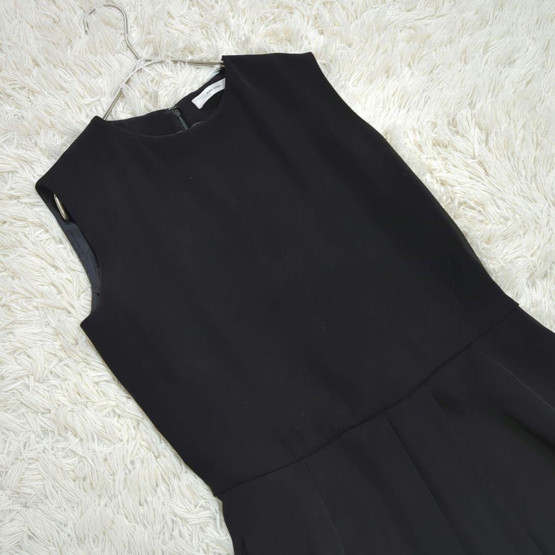 美品 ヨーコチャン 38 近年 マキシドレス コクーンスカートワンピース 黒