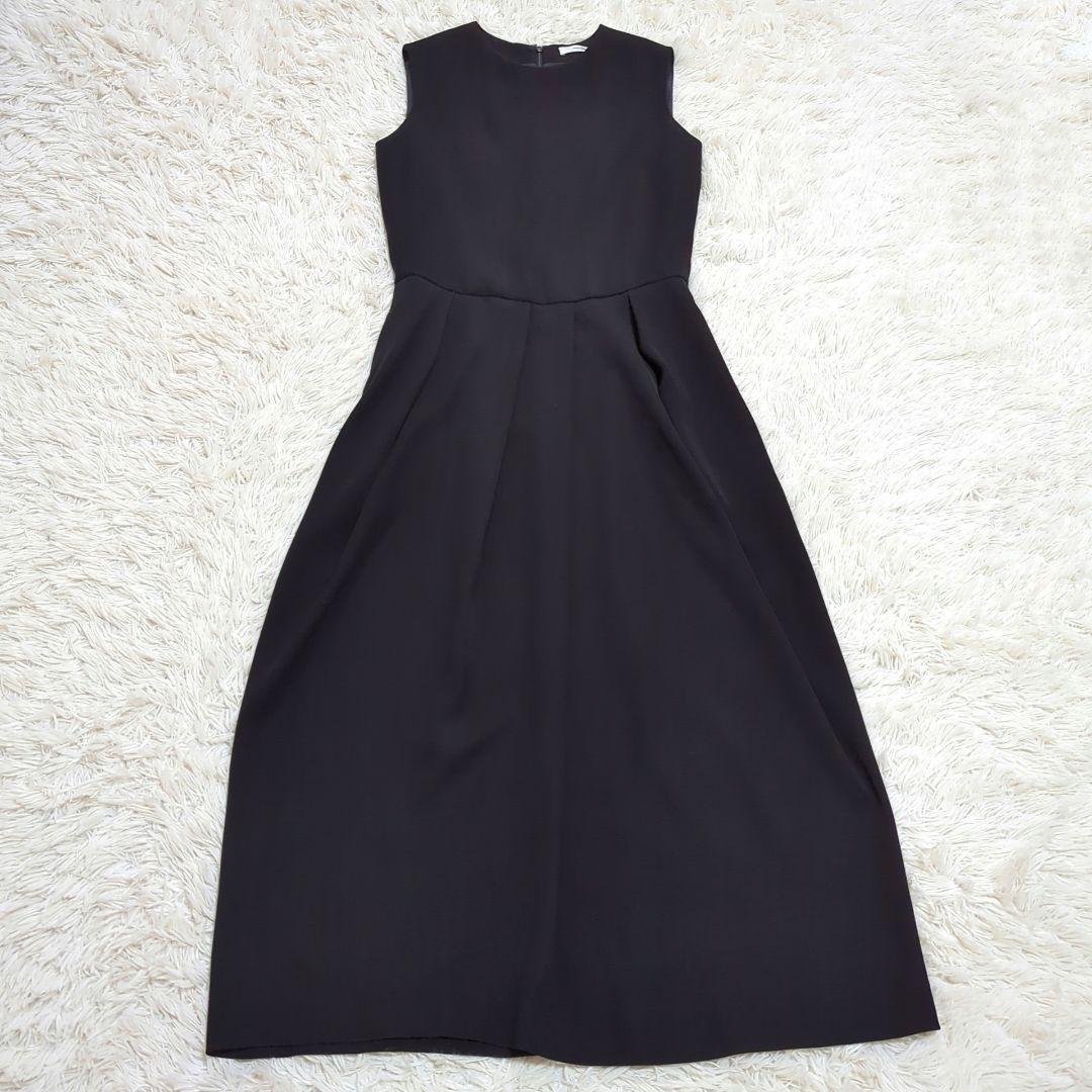 美品 ヨーコチャン 38 近年 マキシドレス コクーンスカートワンピース 黒