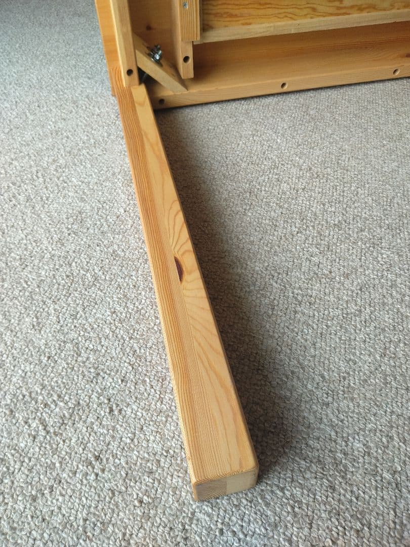 MUJI/無印良品 パイン材デスク100cm引出し付/ワークテーブル/学習机