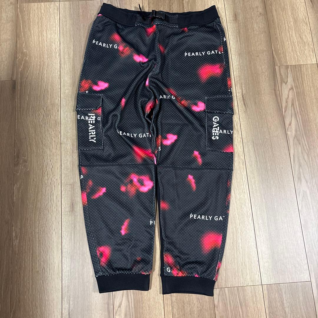 【美品】PEARLY GATES フラワーパターン ジョガーパンツ