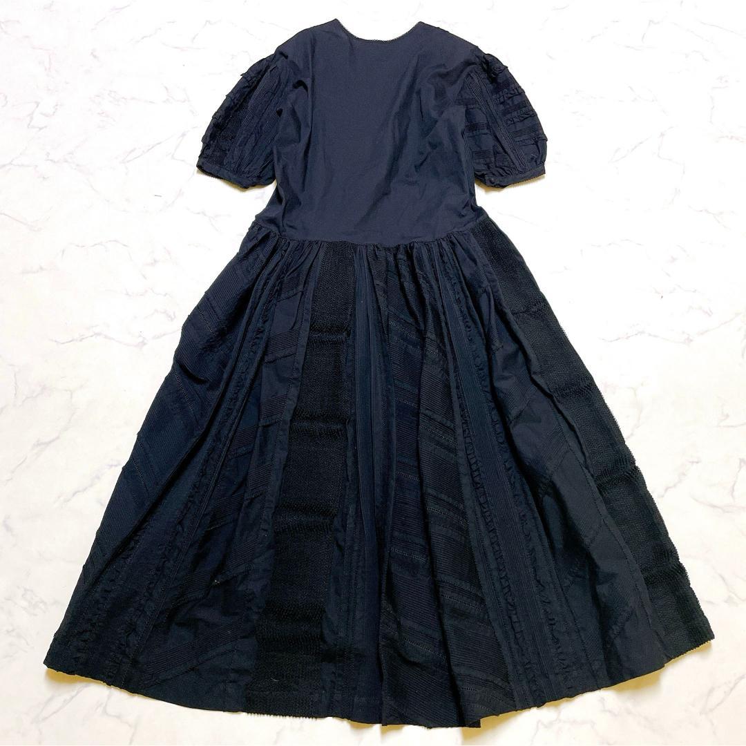 美品 カネコイサオ コットンロングワンピース リボン はおり マキシ丈 F