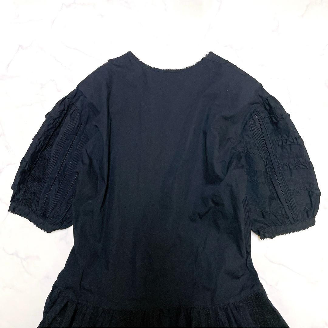 美品 カネコイサオ コットンロングワンピース リボン はおり マキシ丈 F