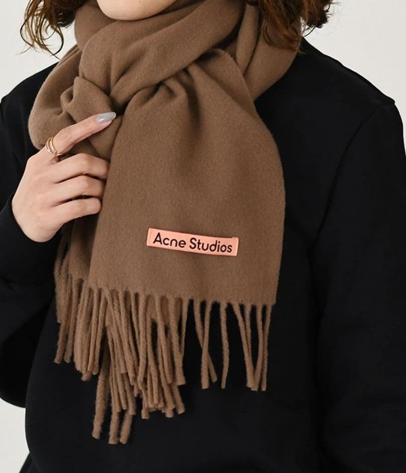 ACNE STUDIOS アクネ マフラー フリンジウールスカーフ ナロー